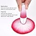eBoot 2 Pieces Soft Nail Art Dust Remover Powder Brush Cleaner for Acrylic and Makeup Powder Blush Brushes (Red, Rose red)