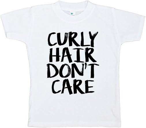 Amazon Com 7 Ate 9 Apparel Funny Kids Curly Hair Don T Care T