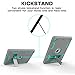 KAKA iPad 9.7 2018 Case,iPad 2018 Case,iPad 9.7 Case -[Heavy Duty]Three Layer Hybrid Shockproof High Impact Resistant Full-Body Protective Case With Kickstand for iPad 9.7 2017/2018 Model,Grey Green