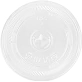 Karat C3000 95mm Diameter PET Plastic Flat Lids - 2,000 ct
