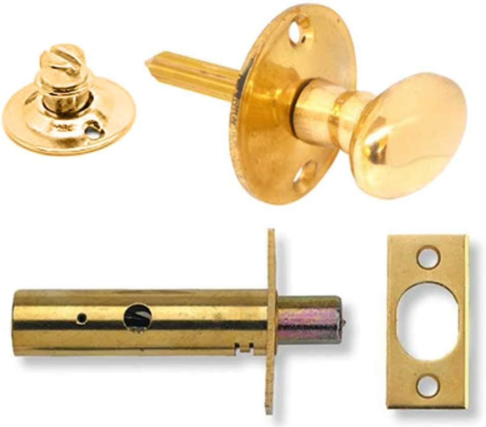 Yale P-M44T-PB Door Security Bolt with Thumbturn, Polished Brass Finish, Standard Security, Visi Packed