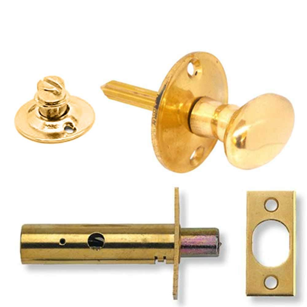 Yale P-M44T-PB Door Security Bolt with Thumbturn, Polished Brass Finish, Standard Security, Visi Packed, suitable for hinged and wooden doors