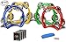 Mini Plastic Musical Percussion Tambourine Cutaway Tambourine Half Blossom with 4 Jingles Orff Teaching Toys (Tambourine)