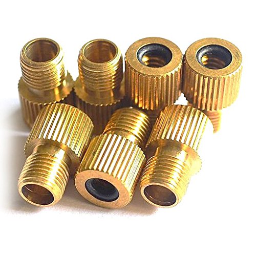 COOLWHEEL 7 Pcs Brass Presta to Schrader Bike Tire Valve Converter