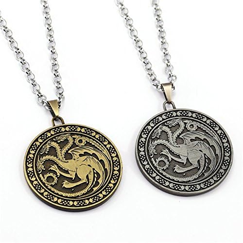 GOT Targaryen song of ice and fire stylish stainless steel pendant necklace by Urartu Creative's (silver)