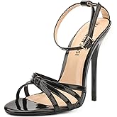 MAIERNISI JESSI Unisex Men's Women's Corss Strap Ankle Buckle Stiletto High Heels Sandals