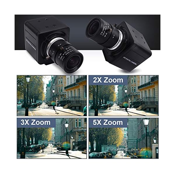 Svpro 4K Ultra HD Webcam 2.8-12mm Varifokalobjektiv USB Mini-Webkamera 3840x2160@30fps Optischer Zoom USB mit Kamera IMX317 Sensor Kamera, USB UVC Konferenz Webcam für Mac/Window/Linux – Bild 6