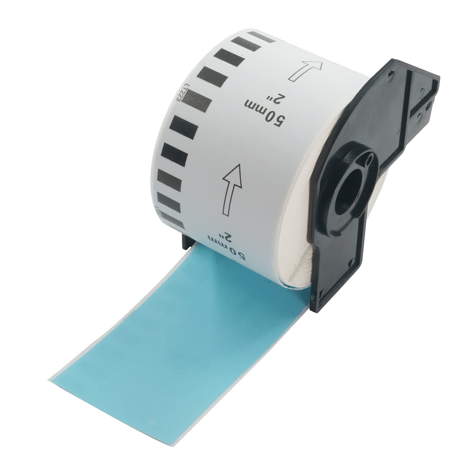 BETCKEY - 1 Blue Labels Replacement for Brother DK-22223, 50mm x 30.48m Continuous Paper Labels Compatible with Brother QL Label Printers