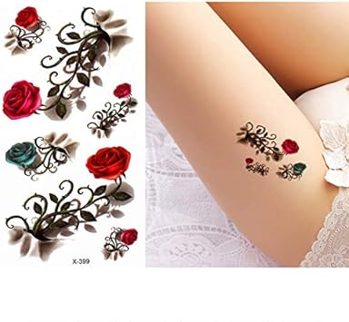 Yyydl Autocollant De Tatouage Beauté Petite Fleur Papillon