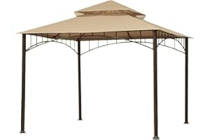 Garden Winds Replacement Canopy Top Cover for Madaga Gazebo - Riplock 350 - Beige