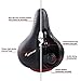 Bike Seat Sportneer Comfortable Bike Saddle, Soft Foam Padded Wide Bicycle Cushion with Taillight for Men Women, Waterproof