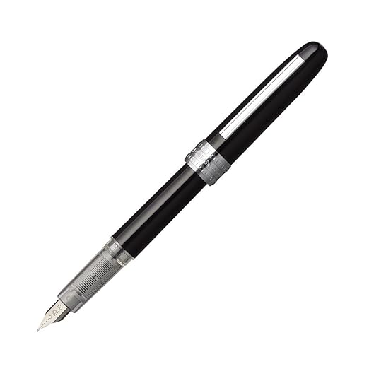 title=Platinum Fountain Pen, Plaisir fine NIB 1 Black