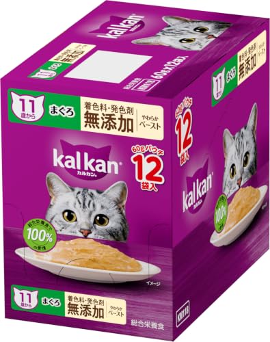カルカン パウチ やわらかペースト シニア猫 11歳から 60g×12袋 着色料・発色剤 無添加 まぐろ ウェットフード キャットフード 総合栄養食