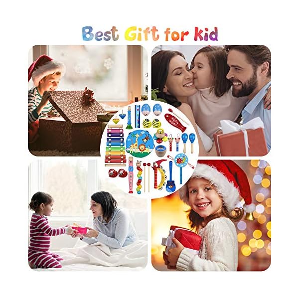 Anpro-27pcs-Musical-Instruments-for-Toddlers-Wooden-Percussion-Instruments-Toy-Set-with-Canvas-Bag-Best-Gift-for-Children-Over-3-Years-Old Anpro 27pcs Musical Instruments for Toddlers, Wooden Percussion Instruments Toy Set with Canvas Bag, Best Gift for…