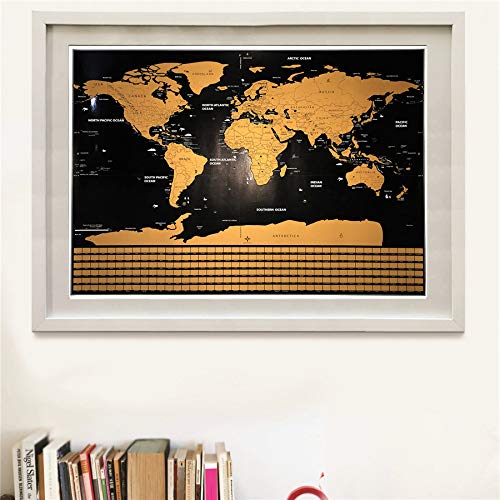 igraphy - Travel Map Country Flag Poster Personalized World Art Scratched Off Posters Foil Layer Coating World maps Dropshipping - by world map scratch off - 1 PCs