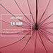 Saiveina 47 Inch Auto Open Straight Strong Durable Umbrella, 190T Fiber Waterproof Windproof Sport Umbrella 16 Ribs