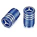 QINGTECH Valve Stem Caps,Tire Caps for Car,Motorbike,Trucks,Bike and Bicycle Aluminum 4pcs (blue)