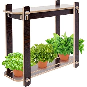 Mindful Design Wood Finish LED Indoor Garden - Grow Herbs, Succulents,Vegetables