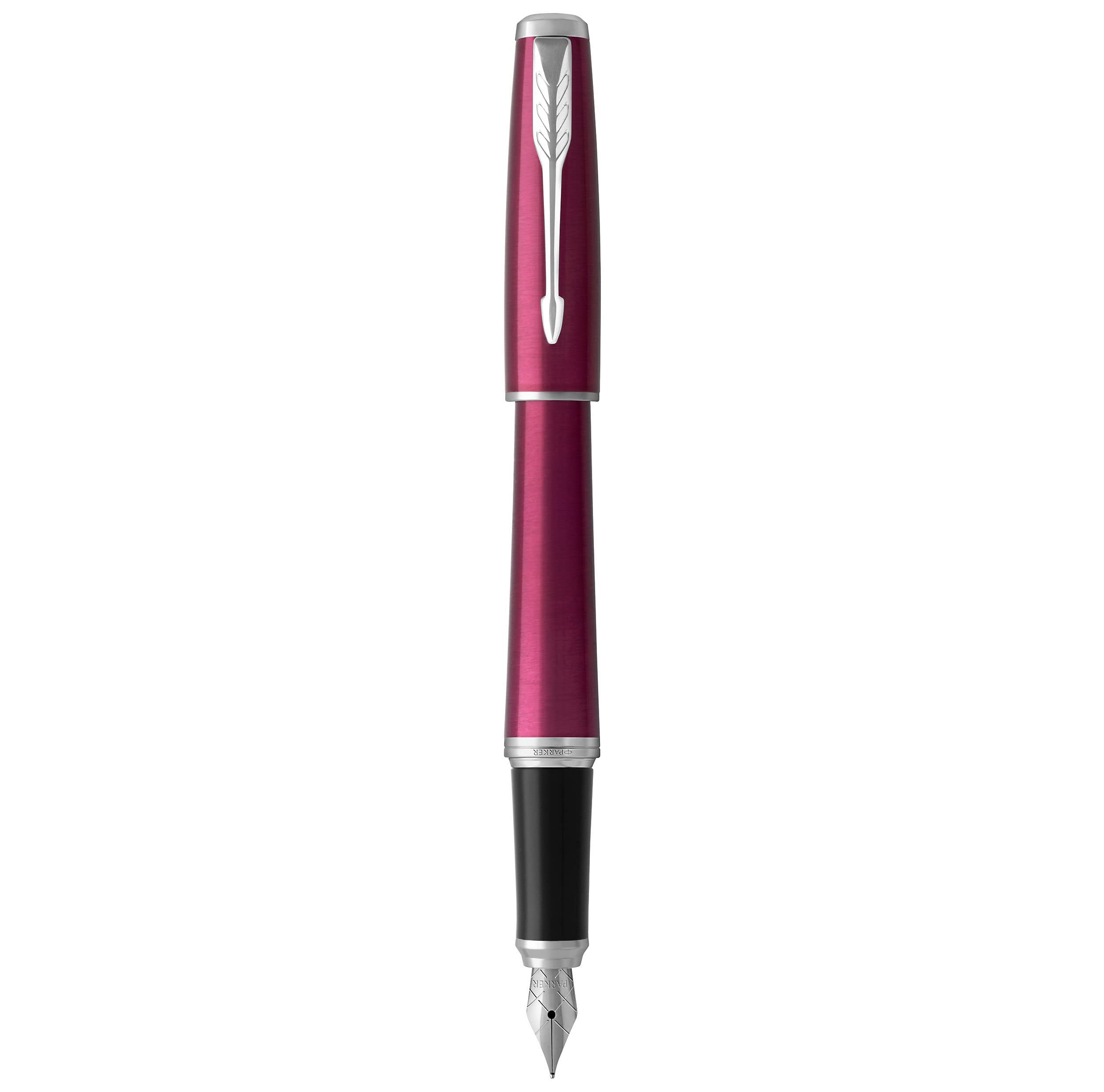 Parker Urban Fountain Pen | Vibrant Magenta | Medium Nib with Blue Ink | Gift Box | Gift Box