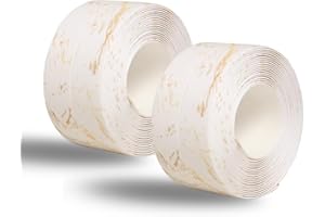 FANSIVOKE Kitchen & Bath Tape Caulk Strip 10.5 Ft *1.5 Inch Self Adhesive Waterproof Caulking Sealing Tape, Decorative Sealant Trim for Kitchen Sink Toilet Bathroom Shower and Bathtub 2PCS