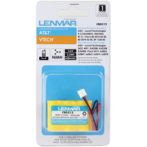 Lenmar CBD312 Battery for AT&T, GE, Pac-Bell, Bell South and Sharp Cordless Phones