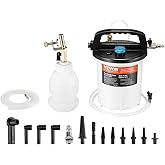 VEVOR Brake Bleeder Kit, 3L Brake Fluid Extractor with 1L Siphon Refilling Bottle & 13 Hose Connectors, Complete Brake Fluid 