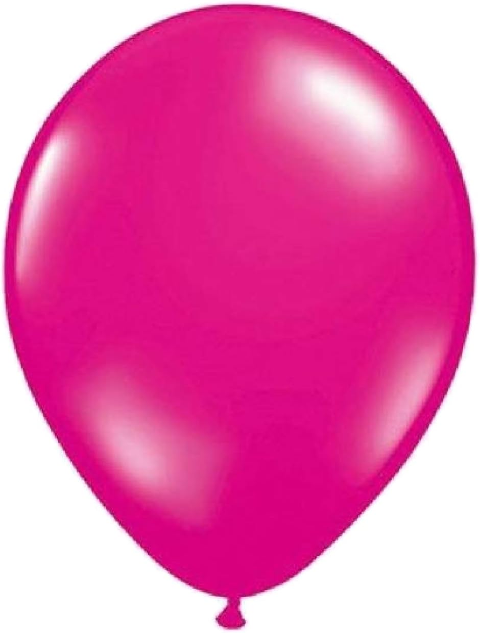 Folat - Metallic Balloons For Party Decoration - Magenta - 12In / 30cm - 50 pieces, 50er Pack