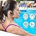 Bluetooth headphones - Wireless headphones - Wireless earbuds w IPX7 earhook USB Mic HD Stereo - Workout Headphones - Running Headphones - Sport Headphones - small handfree black earbuds for women men