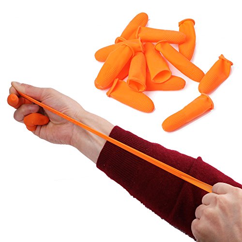 COOSKIN Latex Finger Cots Reusable Rubber Fingertips Protective Glove
