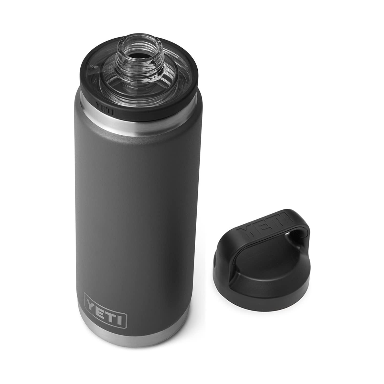 i I Rambler 26 oz Bottle, Vacuum Insulated, Stainless Steel with Chug Cap, Charcoal