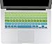 Kuzy - MacBook Keyboard Cover for Older Version MacBook Pro 13, 15, 17 inch and MacBook Air 13 inch, iMac Wireless Keyboard, Apple Computer Accessories Key Board Silicone Skin Protector - Ombre Green