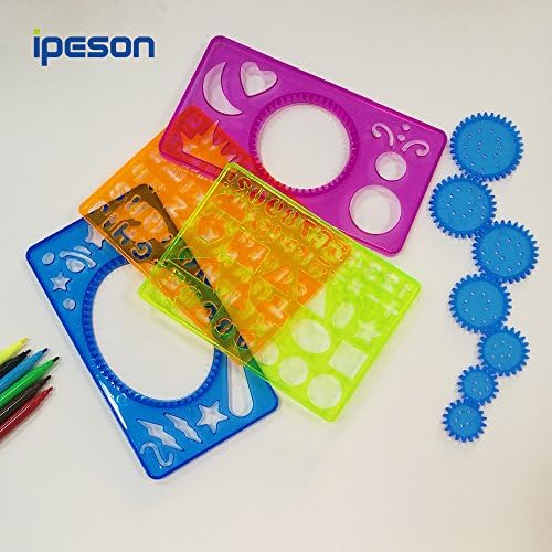 Ipeson Children Drawing Set, Spiral Graph Drawing Set,Artist Studio go go Gear art ,Creative Drawing Classic Educational toys For Adults and Kids