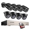 ZOSI 8CH 5MP Lite Security Camera System Indoor Outdoor with 1TB Hard Drive,8 Channel H.265+ 5MP Lite CCTV Recorder and…