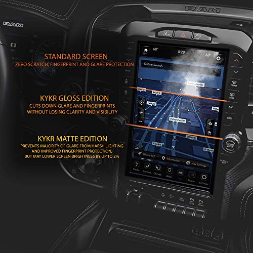 Protecteur D'écran GPS En Verre Trempé Pour Dodge RAM 2019-2021 | 12 Pouces | Anti-rayures 9H | Transparence HD
