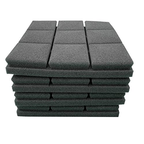 Gmgod❤️❤️New Level 4 Pack- Sponge Acoustic Panels Studio Foam Absorption Sponge Studio KTV Soundproof (Black) - Thumbnail 3