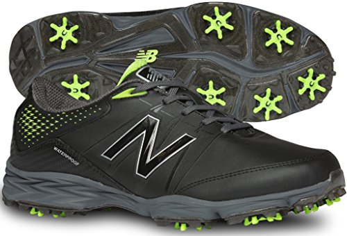 New Balance Men's nbg2004 Golf Shoe, Black/Green, 10 2E US