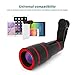 Telephoto Lens, iPhone Camera Lens Zoom Lenses for Cell Phone Smartphone iPhone 7/7 Plus (Black)