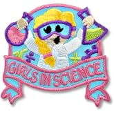 Girls in Science - Chemistry - Biology 2" Iron ON Embroidered Patch