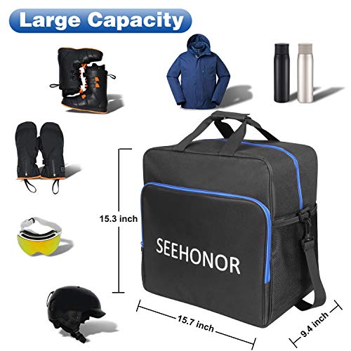 image for SEEHONOR Padded Ski Bag and Boot Bag Combo, Store Transport Skis Up to
