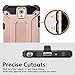 WOLLONY Galaxy Note 3 Case, Rugged Hybrid Dual Layer Hard Shell Armor Protective Back Case Shockproof Cover for Galaxy Note 3 Case - Slim Fit - Heavy Duty - Impact Resistant Bumper(Rose Gold)