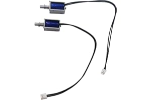 BUBQD 2PCS Mini Push Pull Linear Solenoid Electromagnet 3mm Stroke DC 3V~5V 6Ω 0.5A~0.83A Open Frame Mini Frames Actuator Electric DC Magnet Solenoid DS-0420S