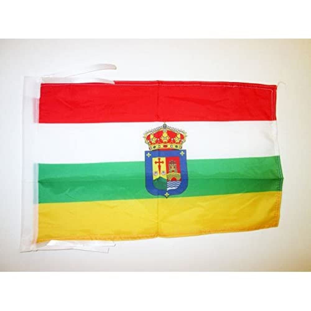 AZ FLAG - La Rioja Flag - 18'' x 12'' - 100% Polyester Spanish region of La Rioja Small Banner with Two Cords - Fade Resistant - Vivid Colors - 18x12 in - 45x30 Cm — image 1
