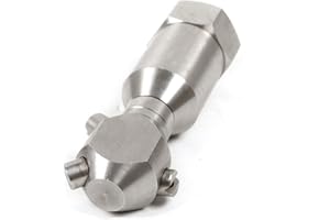 LOYALHEARTDY Pressure Washer Sewer Jetter Nozzle, Surface Cleaner Parts, Hose Sweeper Nozzle, 304 Stainless Steel Drain Jet Hose Nozzle 1/2 Internal Thread Sewer Jetter Nozzle for Drain Jetting Clog Remover