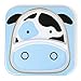 Skip Hop Baby Zoo Little Kid and Toddler Melamine Feeding Divided Plate, Multi Cheddar Cow