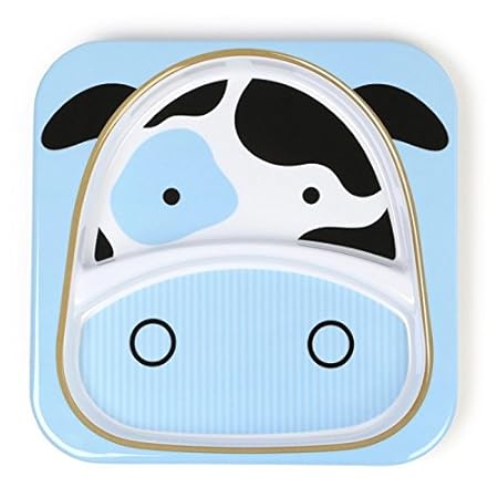 Skip Hop Zoo Divided Plate - Cow (Multicolor)
