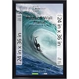 Classic Mainstays Decor 24x36 Casual Poster & Picture Frame, Black (1)
