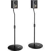 Perlegear Speaker Stand Pair, 28” to 38” Height Adjustable Surround Sound Speaker Stands for Small Bookshelf, Satellite Speakers, and Studio Monitors up to 5lbs, Tool-Free Floor Speaker Stand, PGSS11