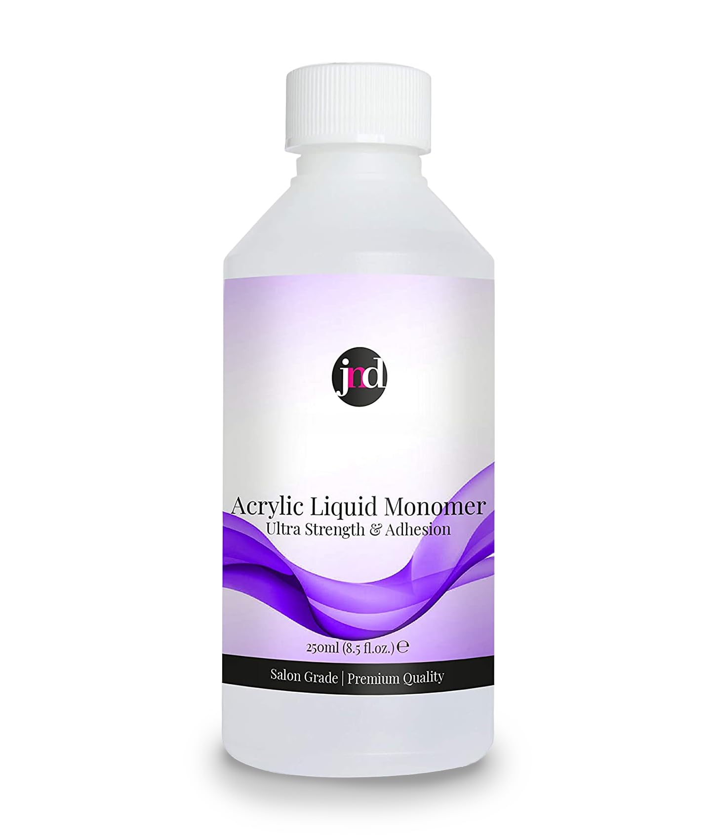 JND Acrylic Liquid Monomer Professional Salon Quality Acrylic Nails Extensions Nail Art (250 ml, Clear)