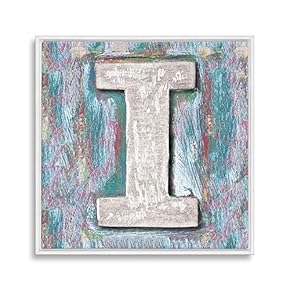 Framed Canvas Wall Art Alphabet Canvas Prints Home Artwork Decoration for Living Room,Bedroom - 16x16 inches