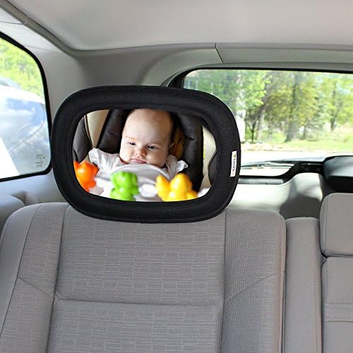 VANDEK Baby Back Seat Mirror for Car - Rear View Baby Mirror - Adjustable Shatter Proof Glass Safety Mirror Auto Infant Convex